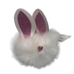 🟢 Way to Celebrate Easter Plush Bunny Motif Key Ring/Bag Charm, Unisex